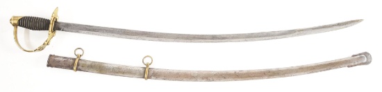 CIVIL WAR CONFEDERATE REENACTOR MODEL 1840 ARTILLERY STYLE PRESENTATION SABER.