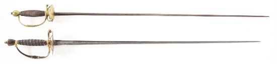 LOT OF 2: ENGRAVED SMALL SWORDS.