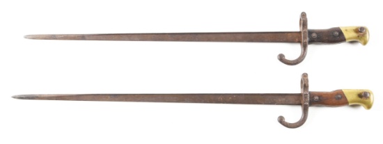 LOT OF 2: FRENCH GRAS RIFLE BAYONETS.