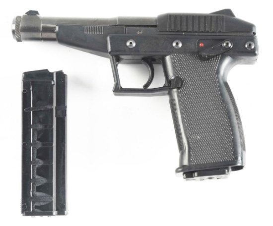 (M) GRENDEL P-30 .22 WMR SEMI-AUTOMATIC PISTOL WITH ORIGINAL CASE, MANUAL, & SPARE MAGAZINE.