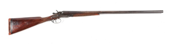 (C) A GREENER HAMMER FIRED SXS SHOTGUN.