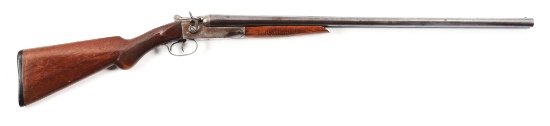 (C) J. STEVENS MODEL 235 HAMMER SIDE BY SIDE SHOTGUN.