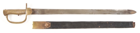 SECOND PATTERN BAKER SWORD BAYONET WITH SCABBARD.