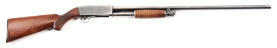 (C) ITHACA MODEL 37 SLIDE ACTION SHOTGUN.