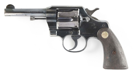 (C) COLT OFFICIAL POLICE .38 DOUBLE ACTION REVOLVER (1938).