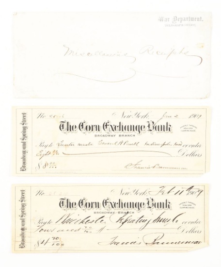 LOT OF 2: BANNERMAN SIGNED CHECKS.