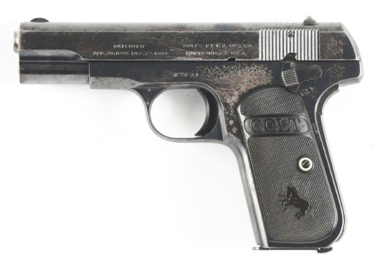 (C) COLT MODEL 1908 POCKET HAMMERLESS SEMI-AUTOMATIC PISTOL (1921).