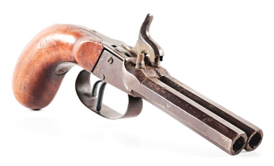 (A) PERCUSSION SIDE BY SIDE PISTOL.