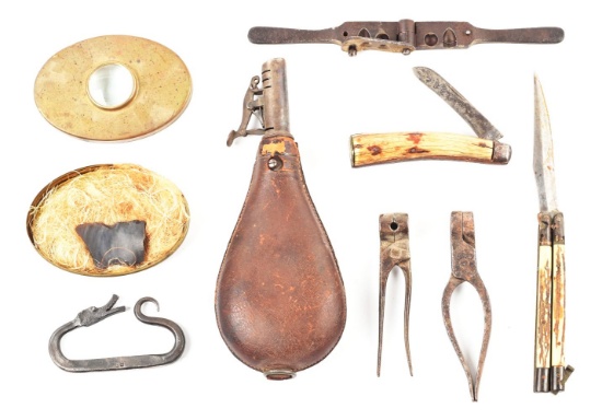 LOT OF 7: BLACK POWDER ACCESSORIES.