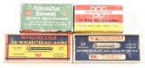 LOT OF 4: VINTAGE BOXES OF WINCHESTER SELF LOADING RIFLE AMMUNITION.