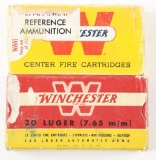LOT OF 2: BOXES OF VINTAGE PISTOL AMMUNITION.
