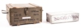 LOT OF 2: CRATE OF SURPLUS 7.62X54MMR WITH AN ADDITIONAL UNKNOWN SPAM CAN.