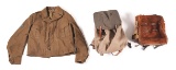 LOT OF 4: GERMAN WWII HORSE HAIR BACKPACK, SWEDISH BACKPACKS, AND U.S. IKE JACKET