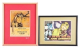LOT OF 2: FRAMED JOHN WAYNE FLYING LEATHERNECKS AND JET PILOT LOBBY CARDS.
