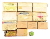 LOT OF 13: ANTIQUE BOXES OF AMMUNITION.