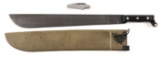 LOT OF 2: 1969 US CAMILLUS POCKET KNIFE AND US ONTARIO MANCHETTE.