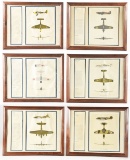 LOT OF 6: FRAMED WWII AIRCRAFT PRINTS.