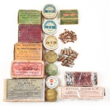 LOT OF VINTAGE AMMUNITION AND PERCUSSION CAPS
