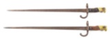 LOT OF 2: FRENCH GRAS RIFLE BAYONETS.