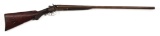 (A) J.P. CLABROUGH & BROS. HAMMER FIRED SIDE BY SIDE SHOTGUN, SERIAL NUMBER 18.