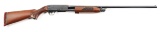 (C) ITHACA MODEL 37 FEATHERLIGHT SLIDE ACTION SHOTGUN.