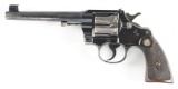 (C) COLT OFFICERS MODEL HEAVY BARREL .38 DOUBLE ACTION REVOLVER.