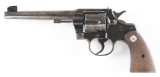 (C) COLT OFFICERS MODEL HEAVY BARREL TARGET .38 SPECIAL DOUBLE ACTION REVOLVER (1938).