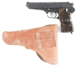 (C) CZ MODEL 52 SEMI-AUTOMATIC PISTOL WITH HOLSTER.