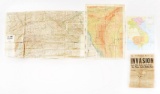 LOT OF 4: 3 MAPS AND 1 NEWSPAPER.