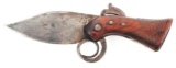 VERY EARLY PRIMITIVE KNIFE IN THE SHAPE OF A PISTOL.