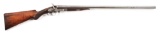 (A) WILLIAM MOORE SIDE BY SIDE HAMMER SHOTGUN.
