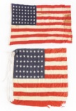 LOT OF 2: US 48 STAR FLAGS.