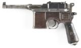(C) MAUSER C96 BOLO SEMI-AUTOMATIC PISTOL.