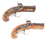 (A) PAIR OF REPRODUCTION PHILADELPHIA PERCUSSION DERINGERS.