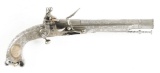 (A) MURDOCH STAINLESS STEEL FLINTLOCK PISTOL.