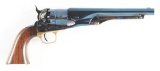 UBERTI MINIATURE COLT 1860 ARMY REVOLVER WITH DISPLAY CASE.