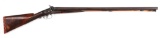 (A) UNKNOWN MAKER 10 BORE SXS MUZZLELOADING PERCUSSION SHOTGUN.