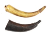 LOT OF 2: POWDER HORNS