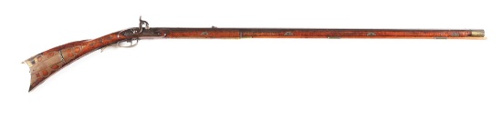 (A) SIGNED UPPER SUSQUEHANNA STYLE PERCUSSION KENTUCKY LONG RIFLE.