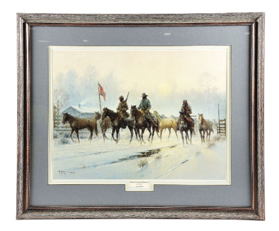 G. HARVEY "HORSES FOR THE CONFEDERACY" LIMITED EDITION PRINT.