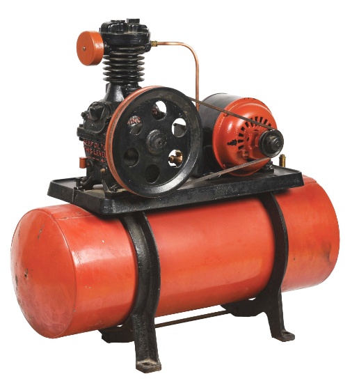 RESTORED QUINCY AIR COMPRESSOR W/ WAGNER ELECTRIC MOTOR. Art