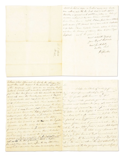 HENRY CLINTON AUTOGRAPH SIGNED LETTER, PRUSSIAN DRILL, NEWS FROM THE EAST, AND MILITARY ADVICE.