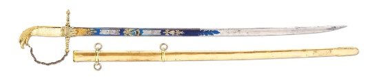 ATTRACTIVE FEDERAL PERIOD EAGLE HEAD OFFICER'S SWORD.
