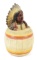 INDIAN FIGURAL TOBACCO HUMIDOR.