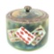 GAMBLERS LIDDED TOBACCO HUMIDOR.
