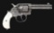 (A) FACTORY ENGRAVED & SILVER PLATED COLT MODEL 1878 DOUBLE ACTION REVOLVER WITH MOTHER OF PEARL GRI