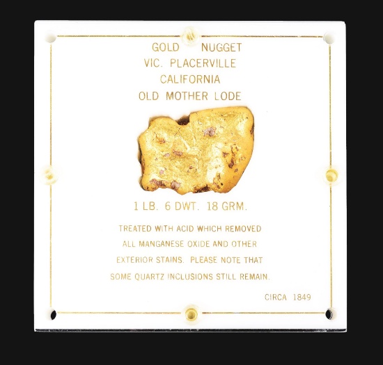 1 POUND GOLD NUGGET.