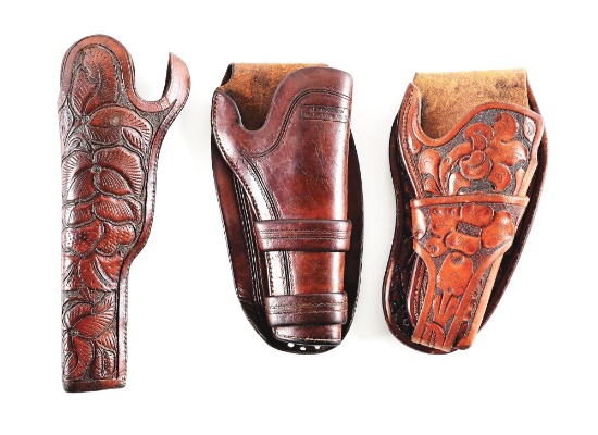 LOT OF 3: WESTERN HOLSTERS.