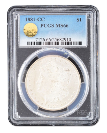 1881 CC PCGS MS 66 MORGAN DOLLAR.