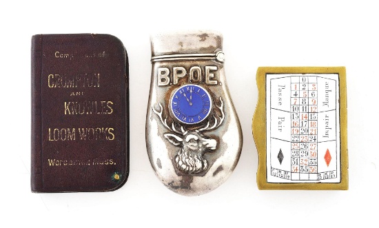 LOT OF 3: CIGAR MATCH SAFES.